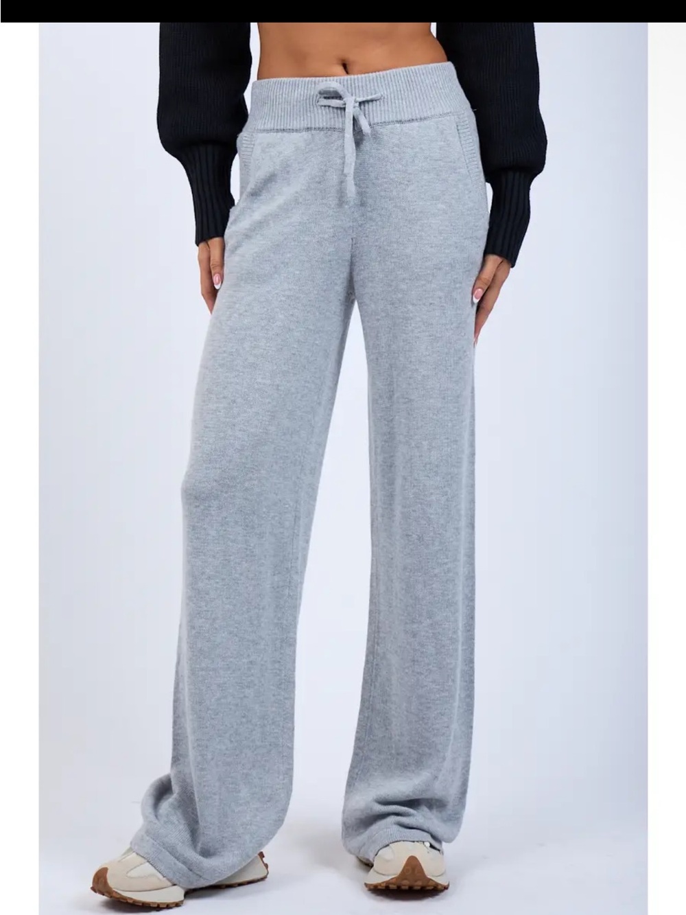🆕🤍GRAY HIGH WAISTED KNIT SWEATS